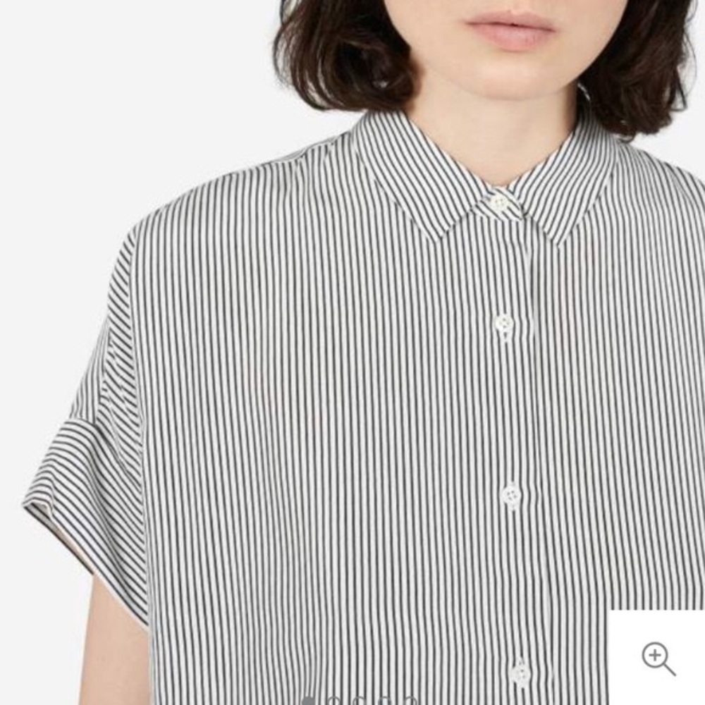 Everlane Silk Striped Square Shirt